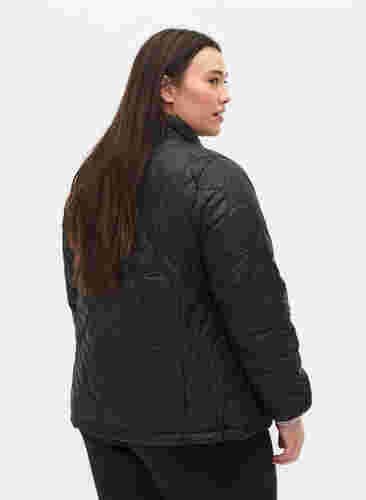 Quilted jacket with zip and pockets, Black, Model image number 1