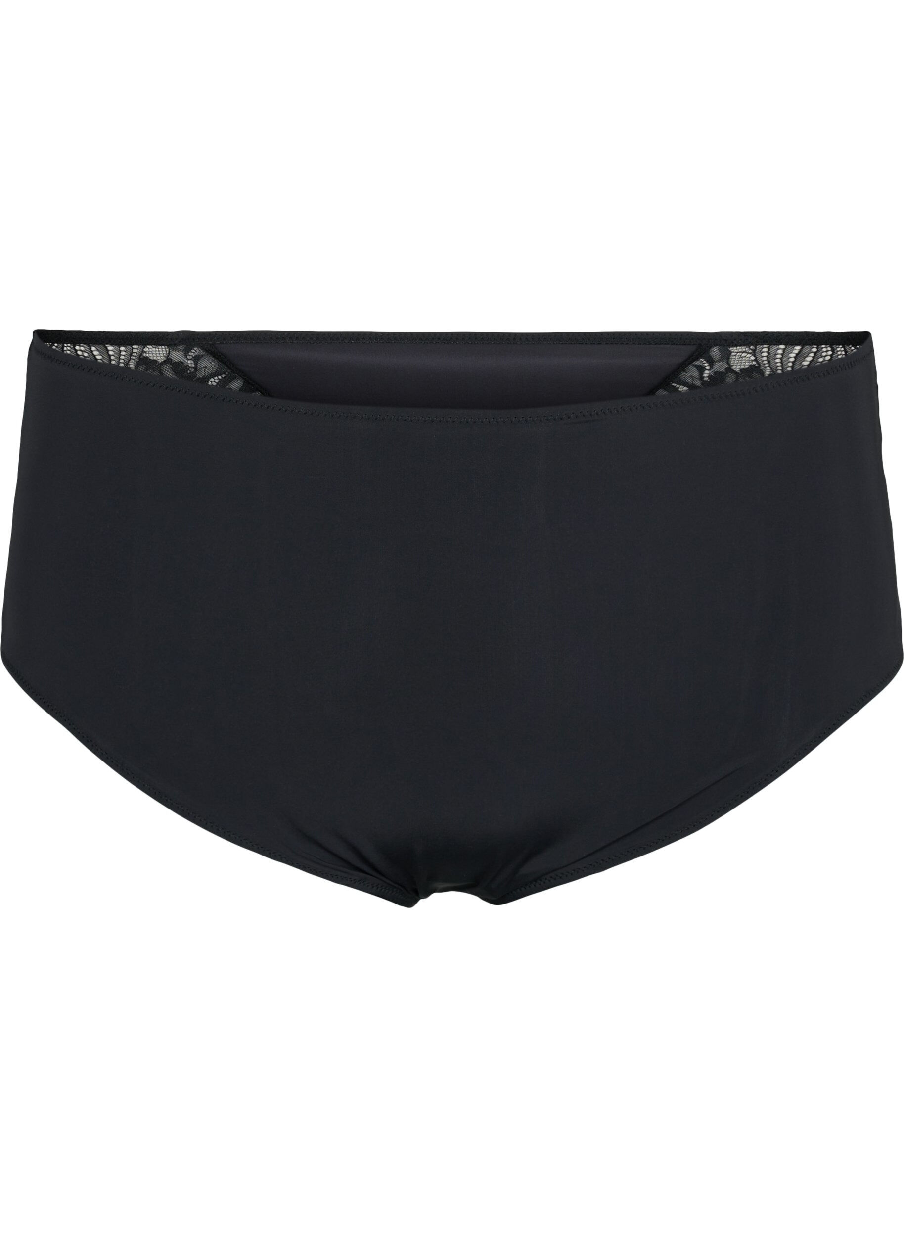 Zizzifashion Support the breasts - Brief with lace, Black, Packshot image number 0