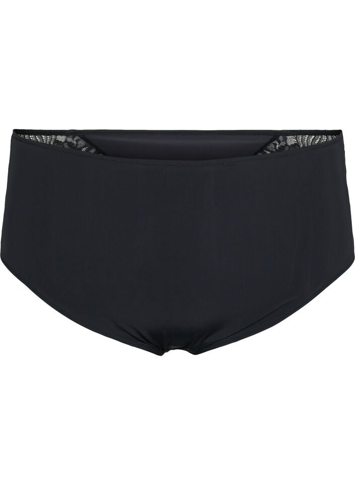 Support the breasts - Brief with lace, Black, Packshot image number 0