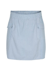 Short cotton skirt with elasticated waistband