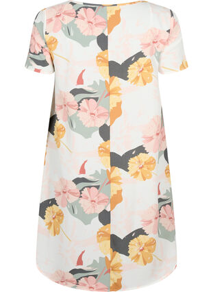 Dress with print and short sleeves, Rose Big Flower, Packshot image number 1