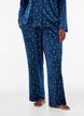 Velour pyjama bottoms with an all-over print, Blue, Model image number 2