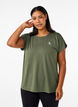 Solid-coloured workout T-shirt, Green, Model image number 0
