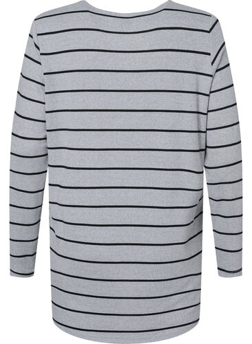 Patterned blouse with long sleeves, LGM Stripe, Packshot image number 1