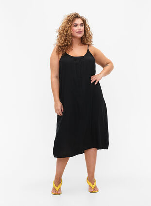 sleeveless plus size midi dress Final Sale Plus Size Sleeveless Midi Dress in Soft Yellow