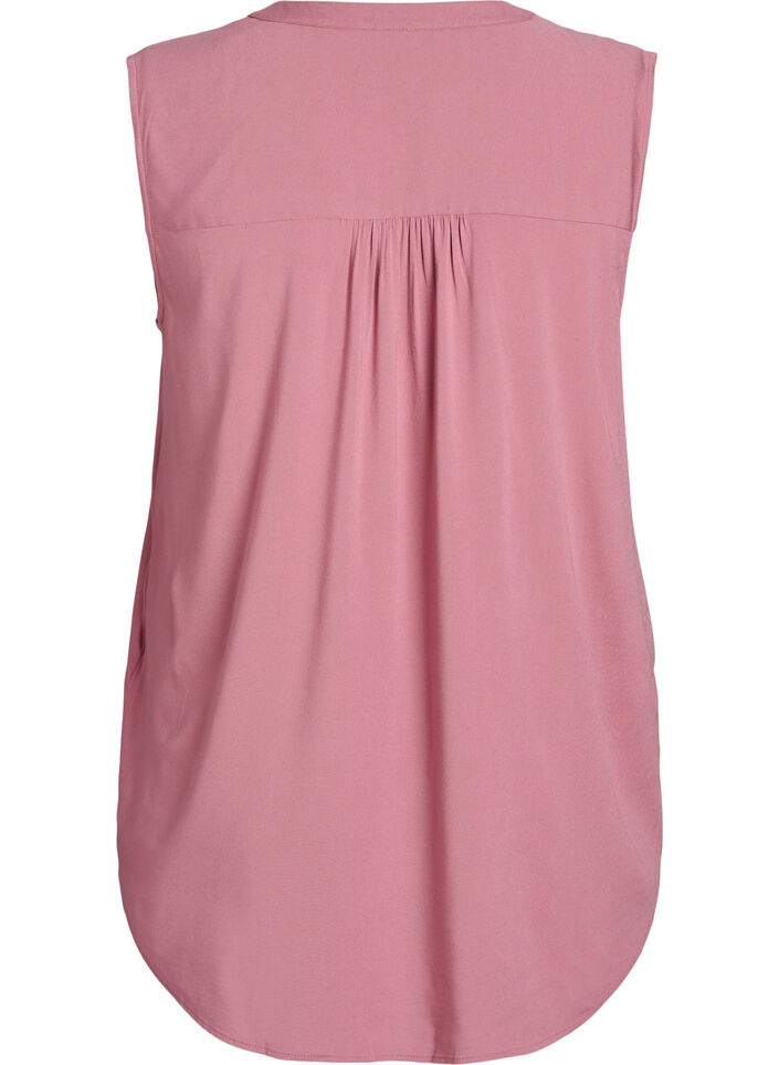 FLASH - Sleeveless viscose blouse, Rose, Packshot image number 1