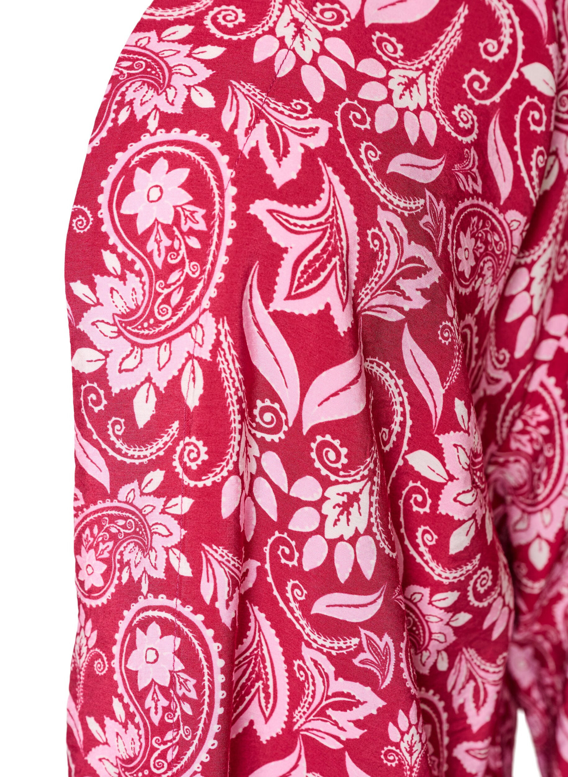 ZizzifashionShort viscose kimono with 3/4 sleeves, Pink, Packshot image number 2
