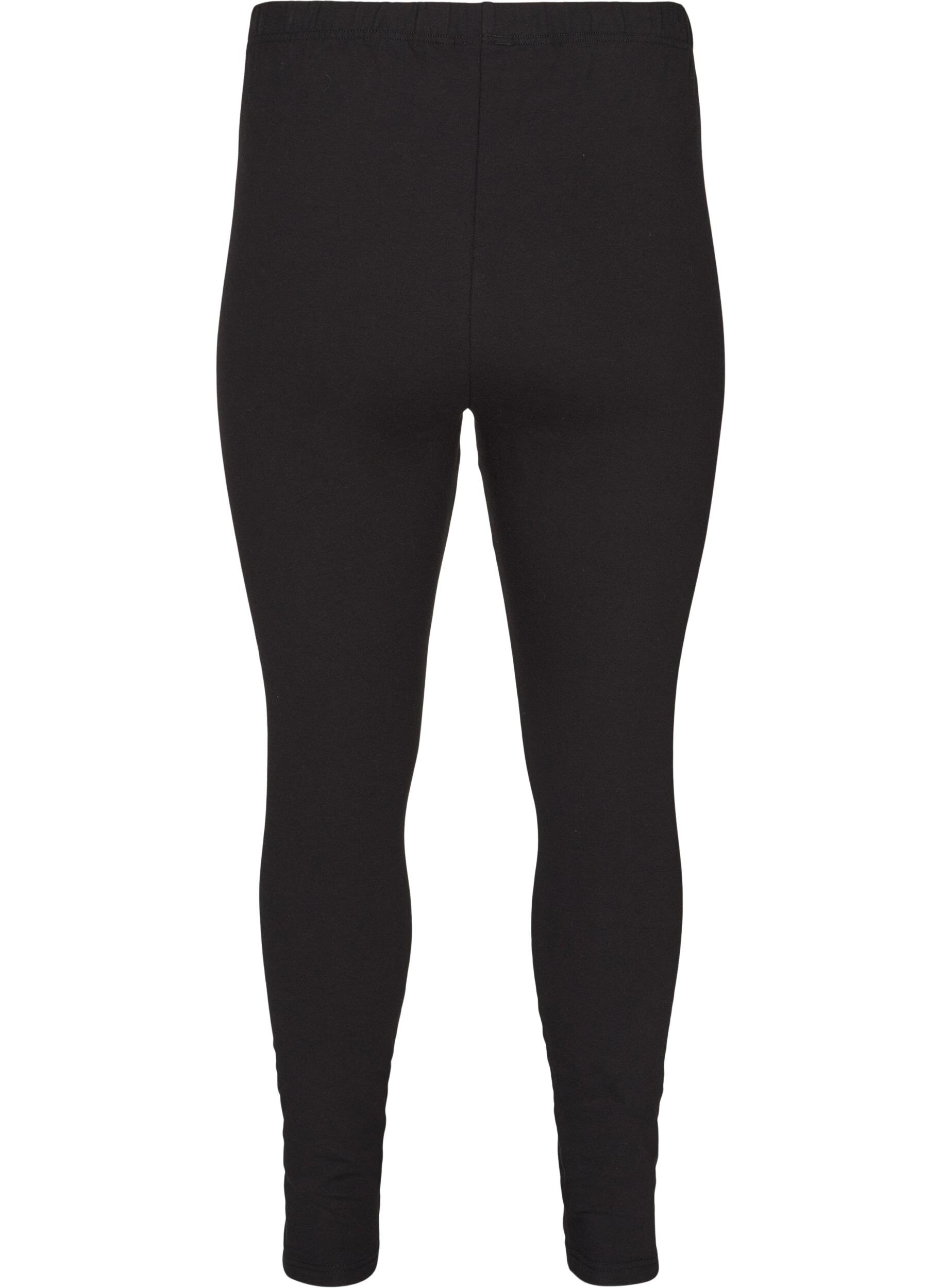 Zizzifashion Cotton leggings with lining, Black, Packshot image number 1