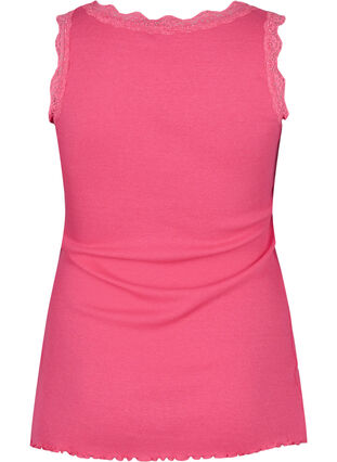 Top with lace trim, Hot Pink, Packshot image number 1