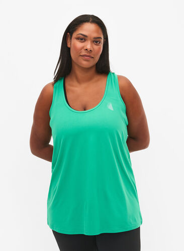 Workout top with racer back, Mint, Model image number 0