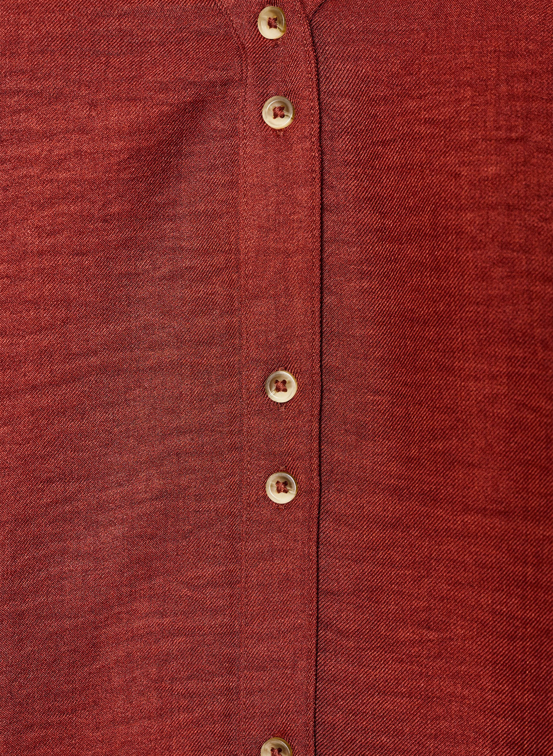 ZizzifashionV-neck shirt blouse with short sleeves, Red, Packshot image number 2