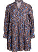 A-line dress with a ruffle collar, Blue, Packshot image number 0