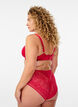 Tai briefs in lace and shiny microfiber, Red, Model image number 1