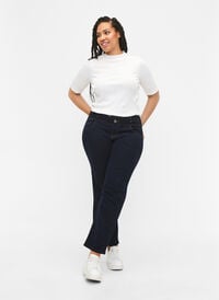 Regular fit Gemma jeans with a high waist, Blue denim, Model