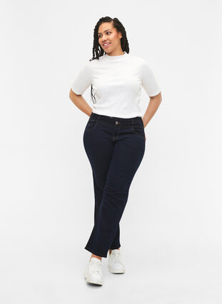 Regular fit Gemma jeans with a high waist, Blue denim, Model image number 0