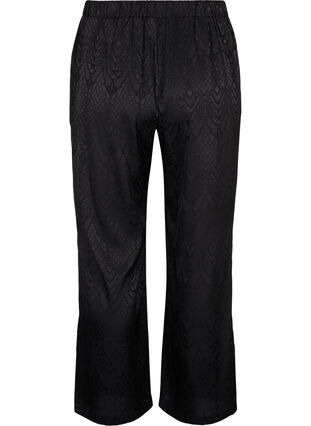 Trousers with textured pattern, Black, Packshot image number 1