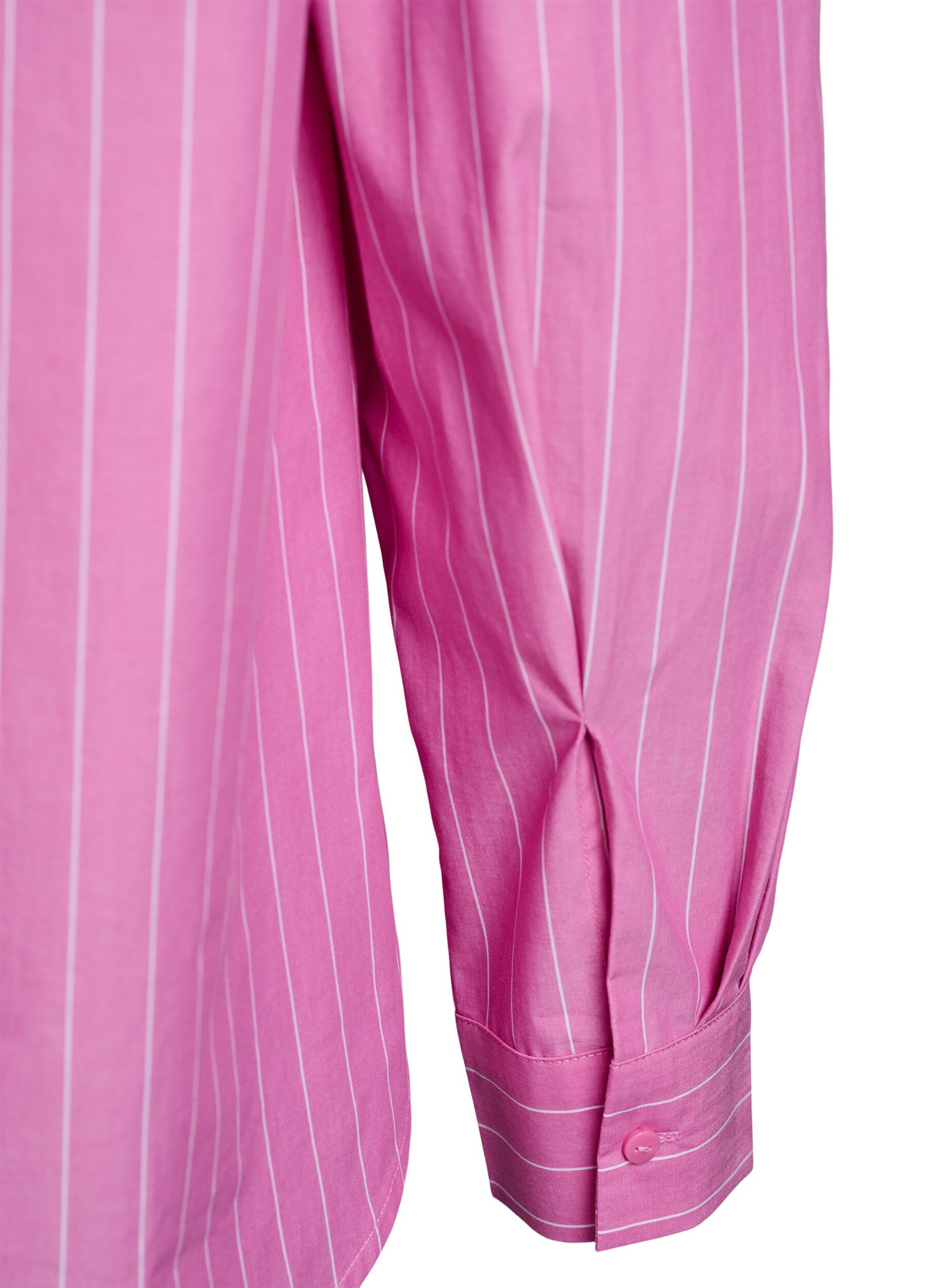 Zizzifashion Shirt blouse with pinstripes and tie detail at the back, Pink, Packshot image number 3