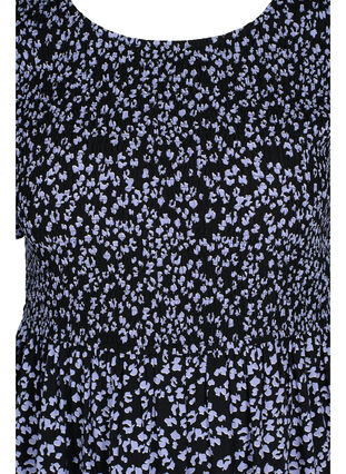 Printed viscose dress with smock, Blue Dot, Packshot image number 2