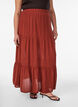 Long skirt with elasticated waist, Red, Model image number 2