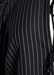 Blouse with pinstripes and tie strings, Black, Packshot image number 2