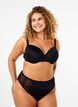 Lace brazilian panties in microfibre, Black, Model image number 0