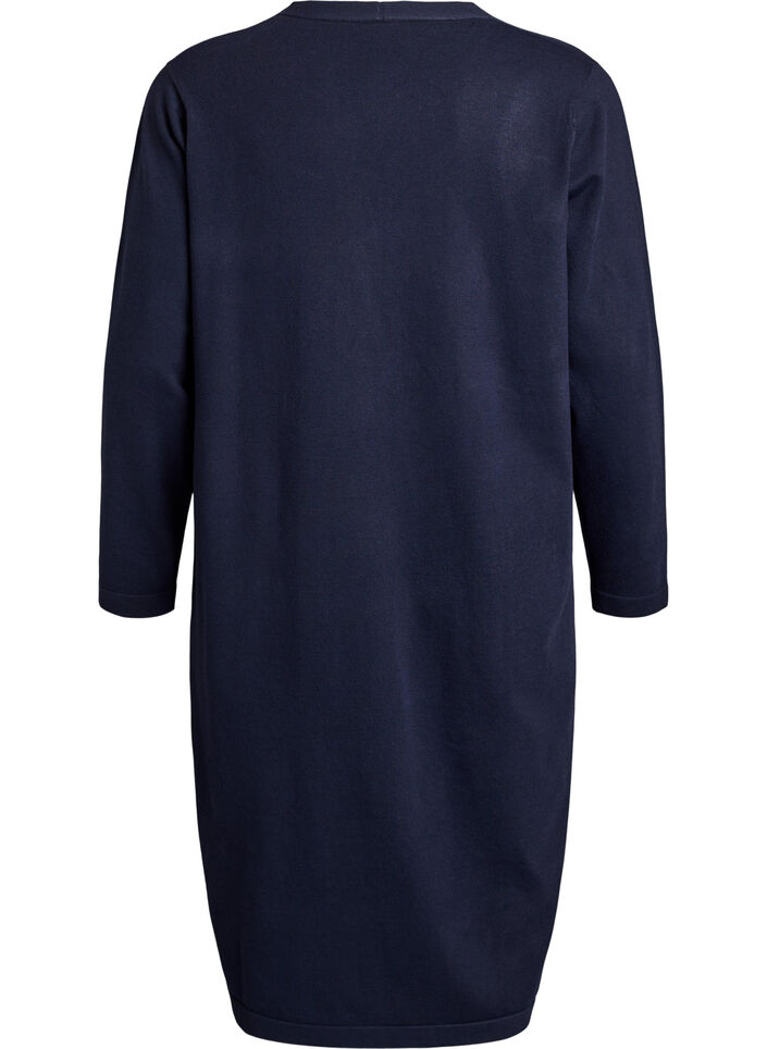 FLASH - Long, open cardigan with pockets, Blue, Packshot image number 1