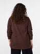 Long-sleeved t-shirt with V-neck and buttons, Brown, Model image number 2