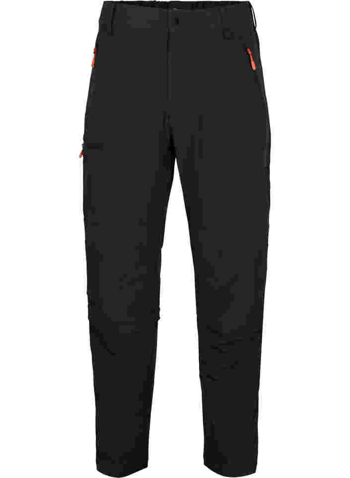 Hiking trousers with removable legs, Black, Packshot