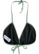 Triangle bikini bra with crepe texture, Green, Packshot image number 1