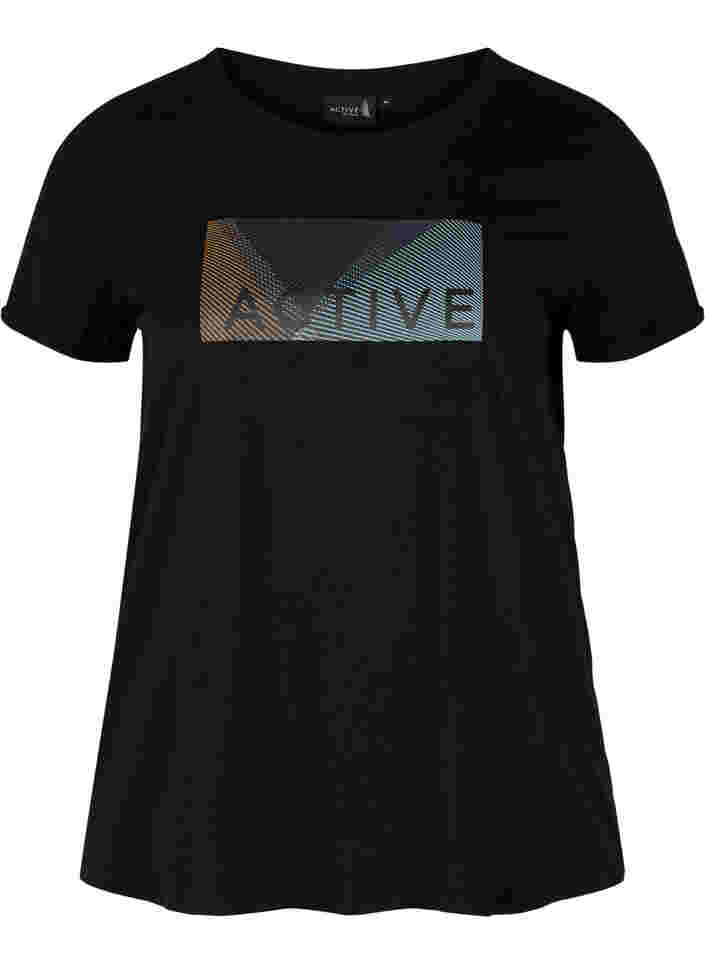 Sports t-shirt with print, Black Citadel, Packshot image number 0