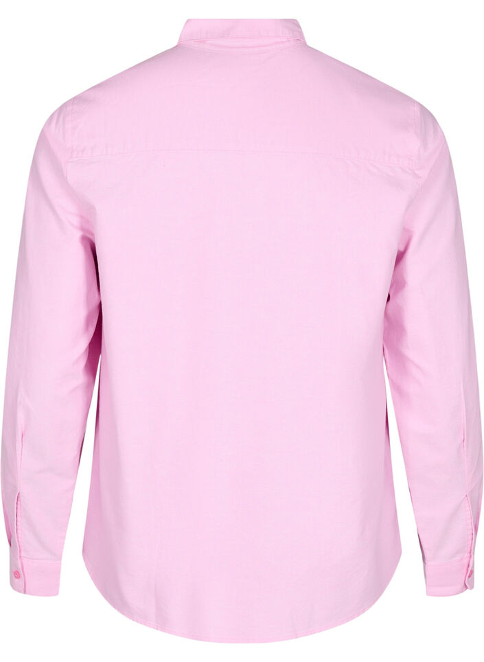 Long-sleeved cotton shirt, Pink, Packshot image number 1