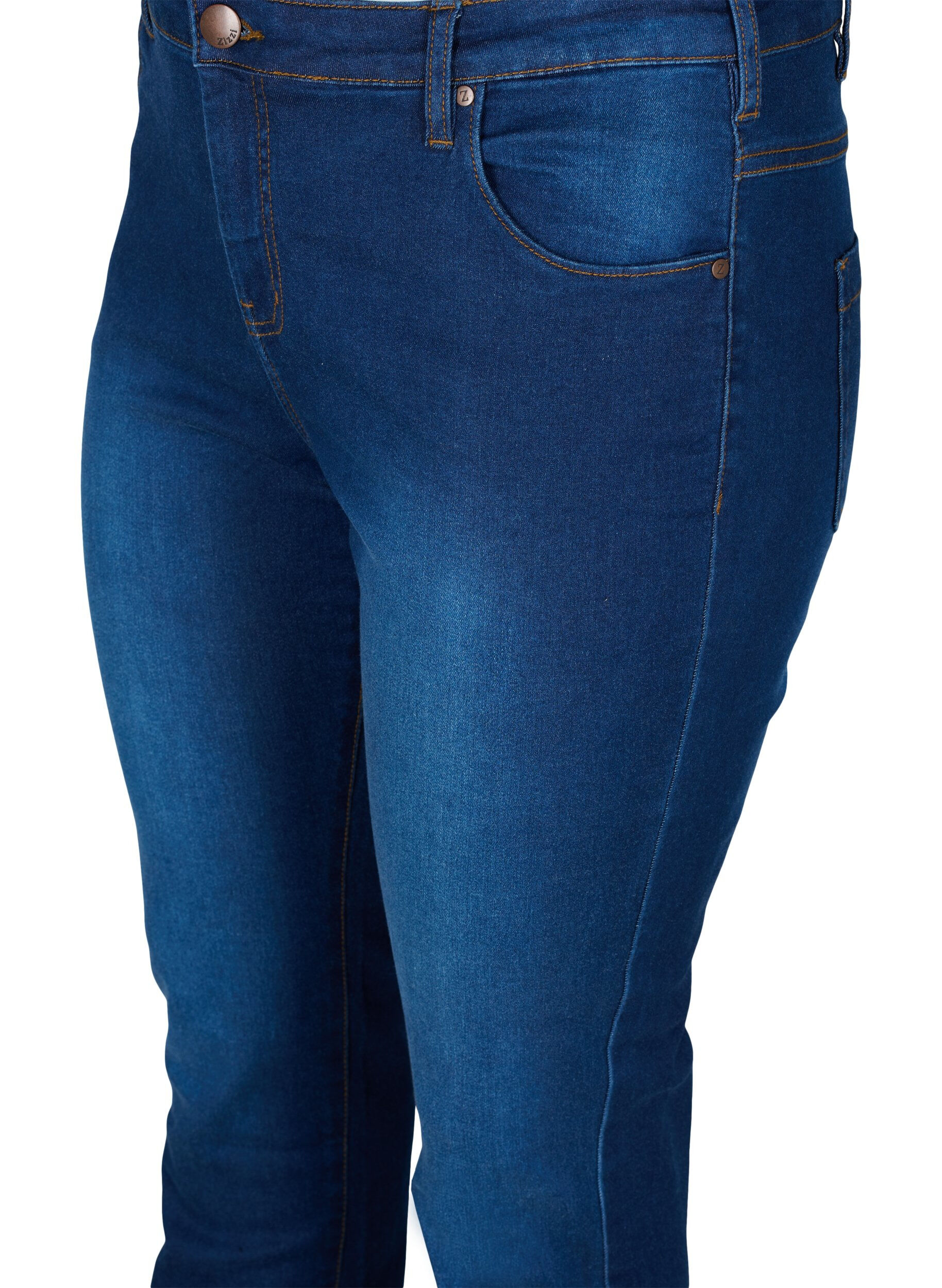 Zizzifashion Slim fit Emily jeans with normal waist, Blue, Packshot image number 2