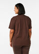 Sporty T-shirt in organic cotton, Brown, Model image number 2