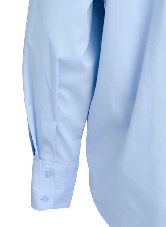 Classic cotton shirt with a loose fit, Light Blue, Packshot image number 4