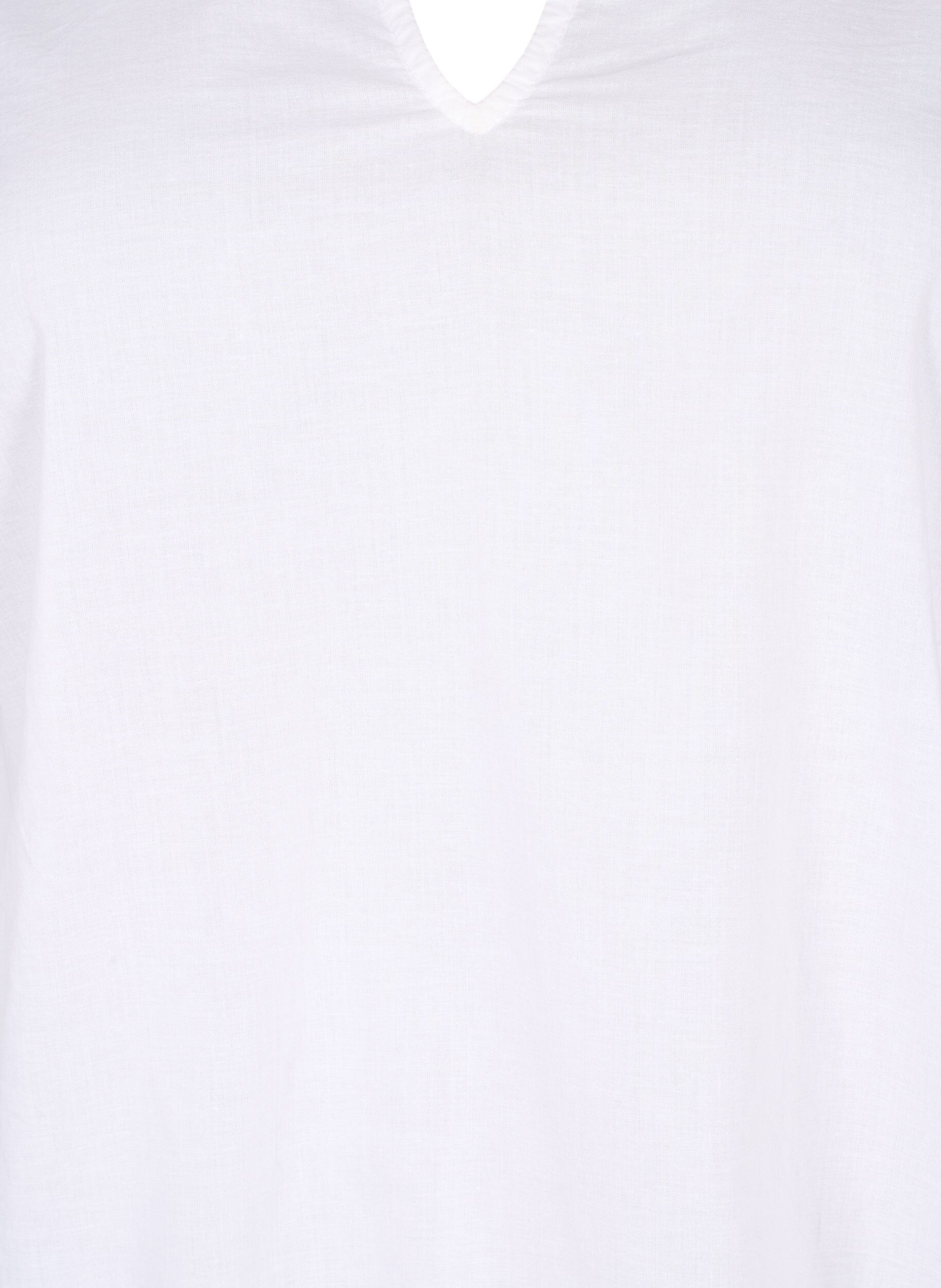 Zizzifashion Long sleeve blouse with decorative details, Bright White, Packshot image number 2