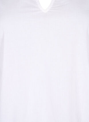 Long sleeve blouse with decorative details, Bright White, Packshot image number 2