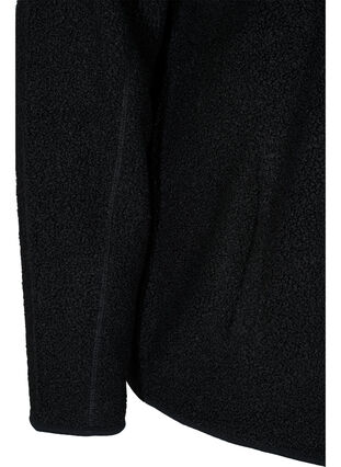Short teddy jacket with pockets, Black Beauty, Packshot image number 3