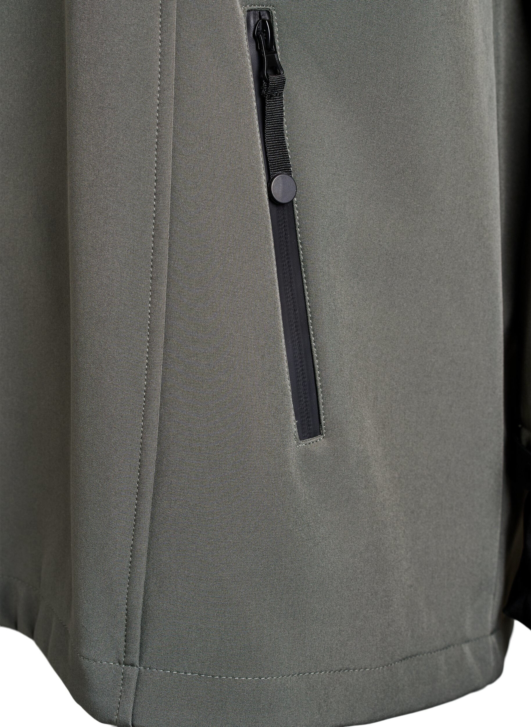 ZizzifashionShort softshell jacket with detachable hood, Dark Grey, Packshot image number 3
