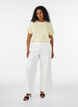 Basic cotton T-shirt with round neck, Yellow, Model image number 1