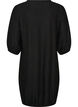 Dress with a balloon shape and structure, Black, Packshot image number 1
