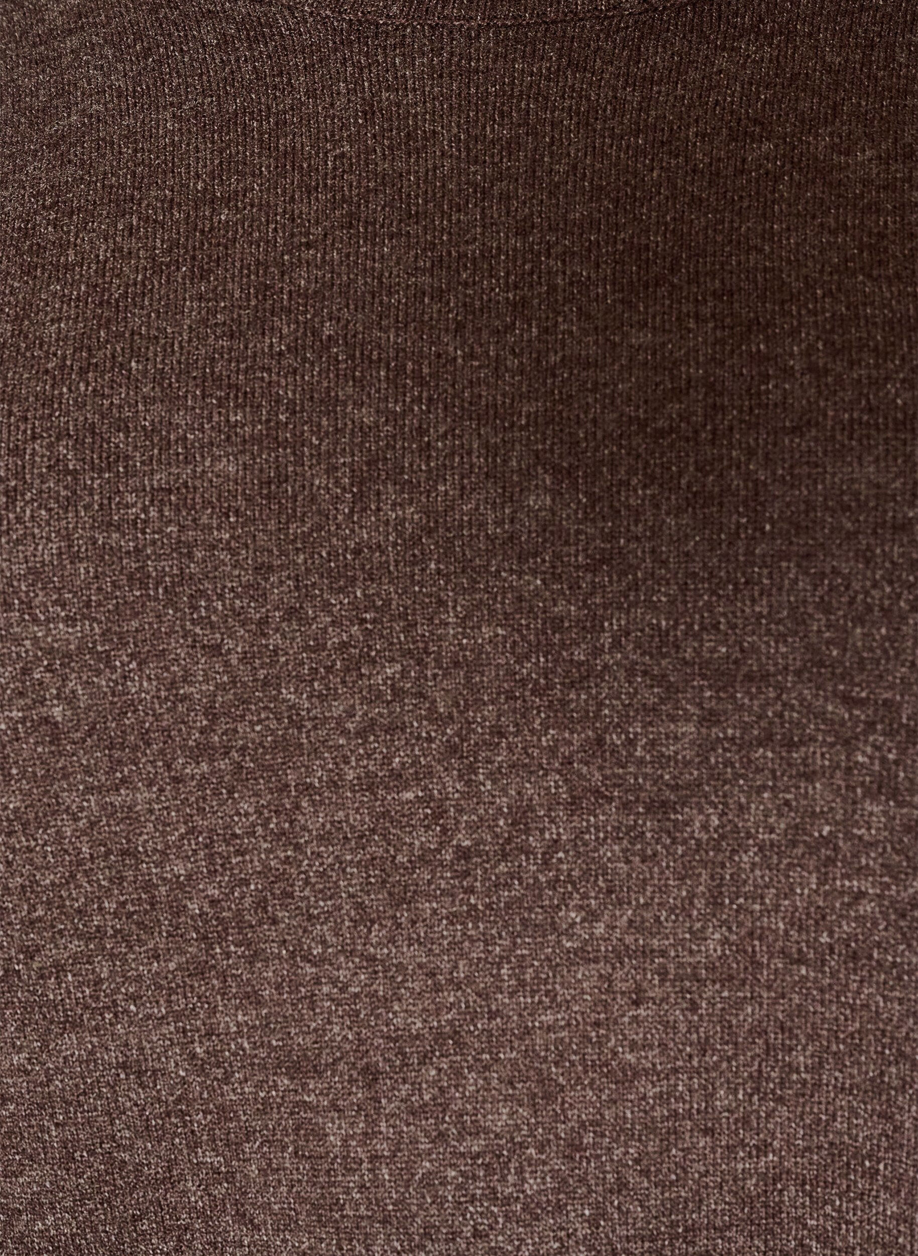 ZizzifashionKnitted blouse with a round neck, Brown, Packshot image number 2