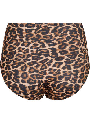 High waisted leopard print bikini bottom, Leopard Print, Packshot image number 1