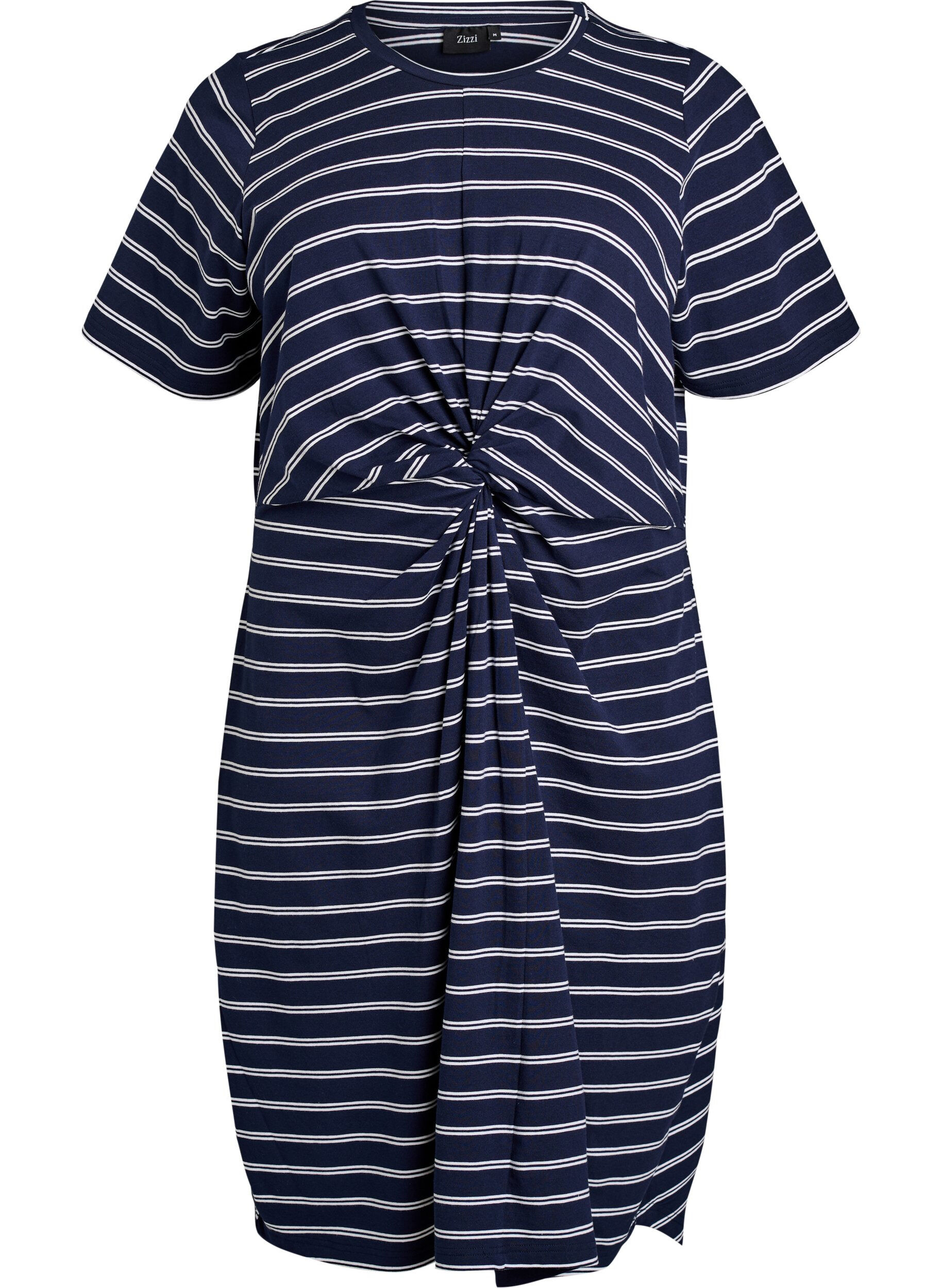 Zizzifashion Cotton dress with twist detail, Blue, Packshot image number 0