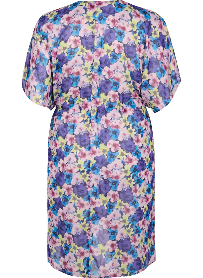 Beach kimono with print, Blue, Packshot image number 1