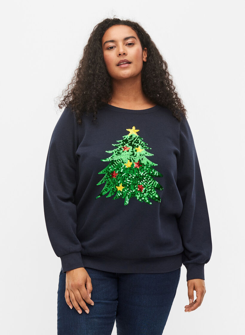 Christmas jumper, Night Sky Tree, Model