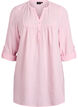 Cotton muslin tunic with broderie anglaise, Rose, Packshot image number 0