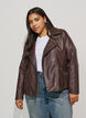 Biker jacket in faux leather, Brown, Model image number 3