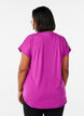 Short sleeve sport t-shirt with v-neck, Purple, Model image number 2