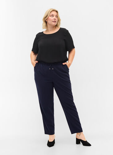 Trousers with pockets and elasticated waist, Night Sky, Model image number 0