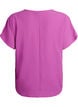 Blouse with short sleeves and a round neckline, Purple, Packshot image number 1